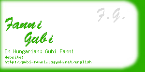 fanni gubi business card